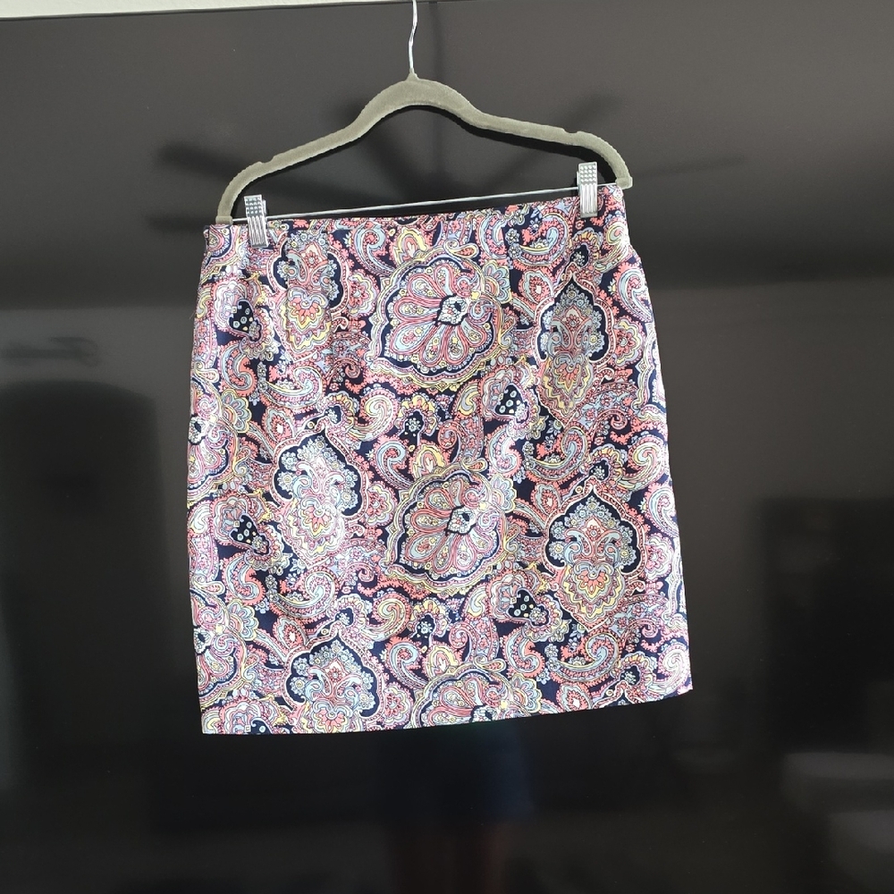 Talbots Multicolor Paisley Skirt
